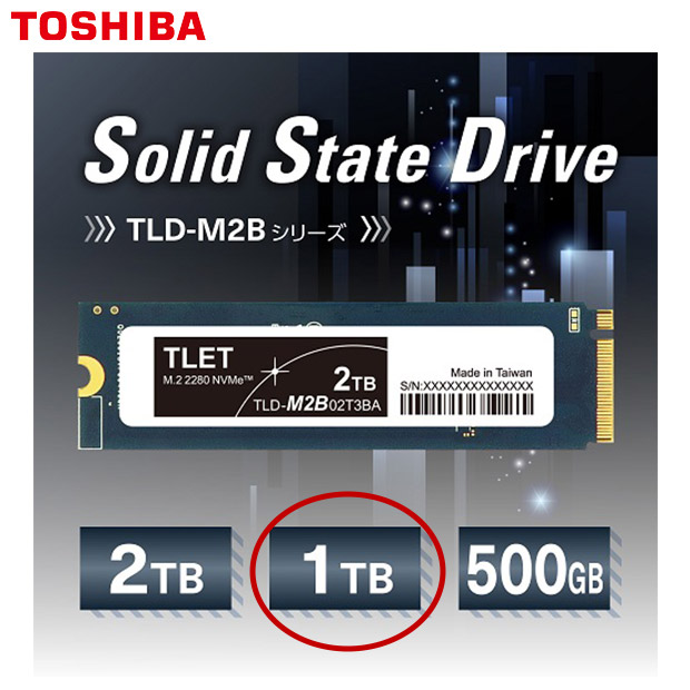 内蔵SSD 1TB PCle Gen3x4 M.2 2280