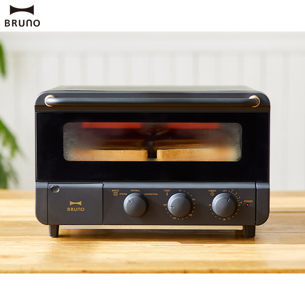 BRUNO◇スチーム&ベイク トースター(BK) - キッチン、食卓